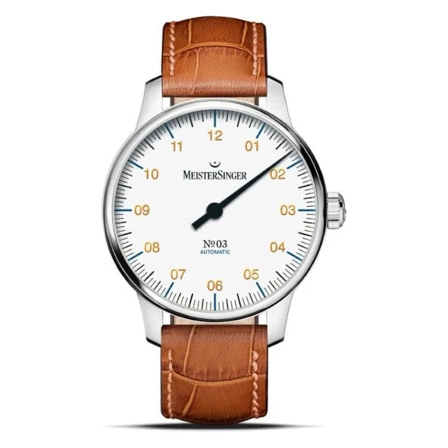 Meister Singer Automatik Weiß mit Gold Herrenuhr BM9901G
