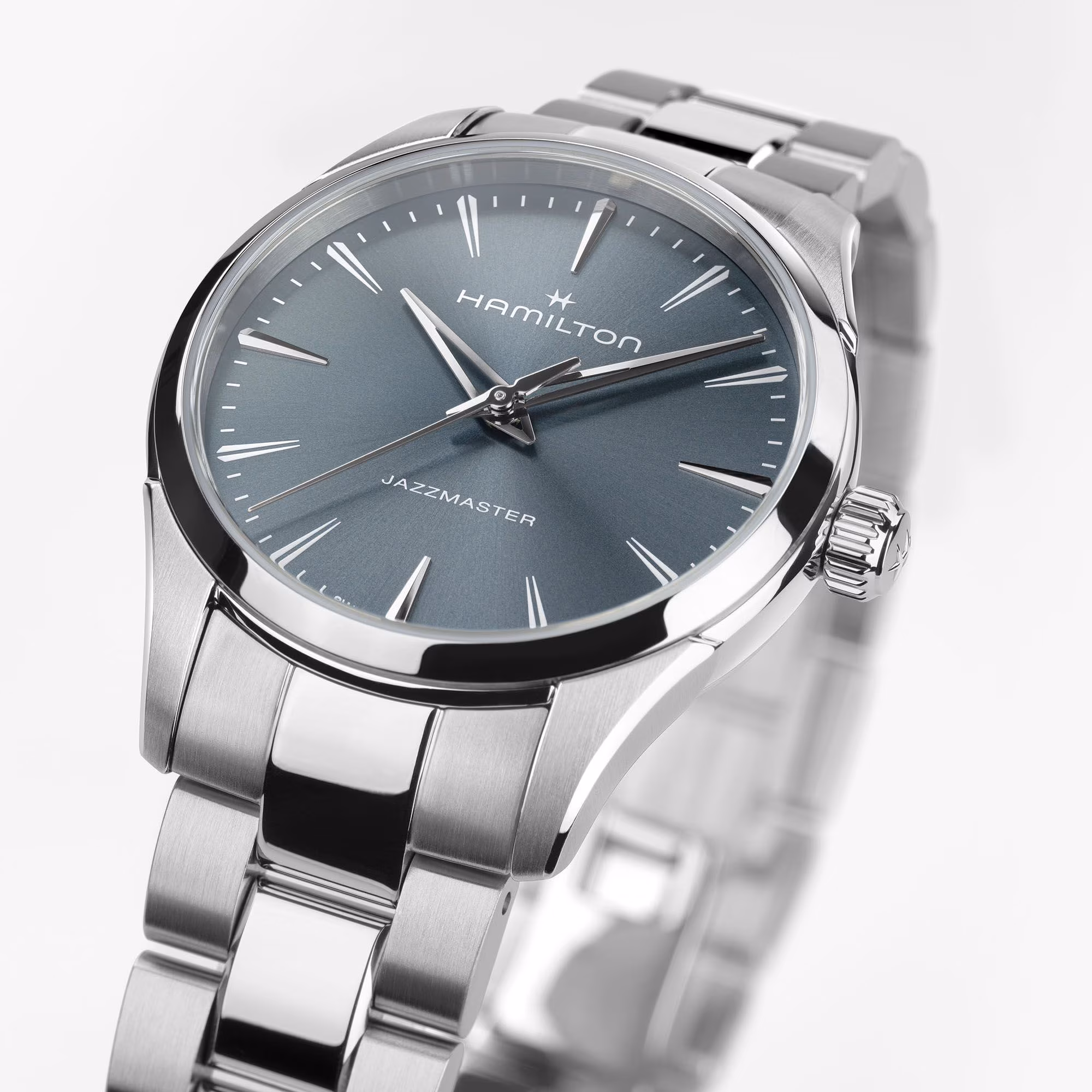 Hamilton Jazzmaster Quartz 32 mm Blau Damenuhr H32301141