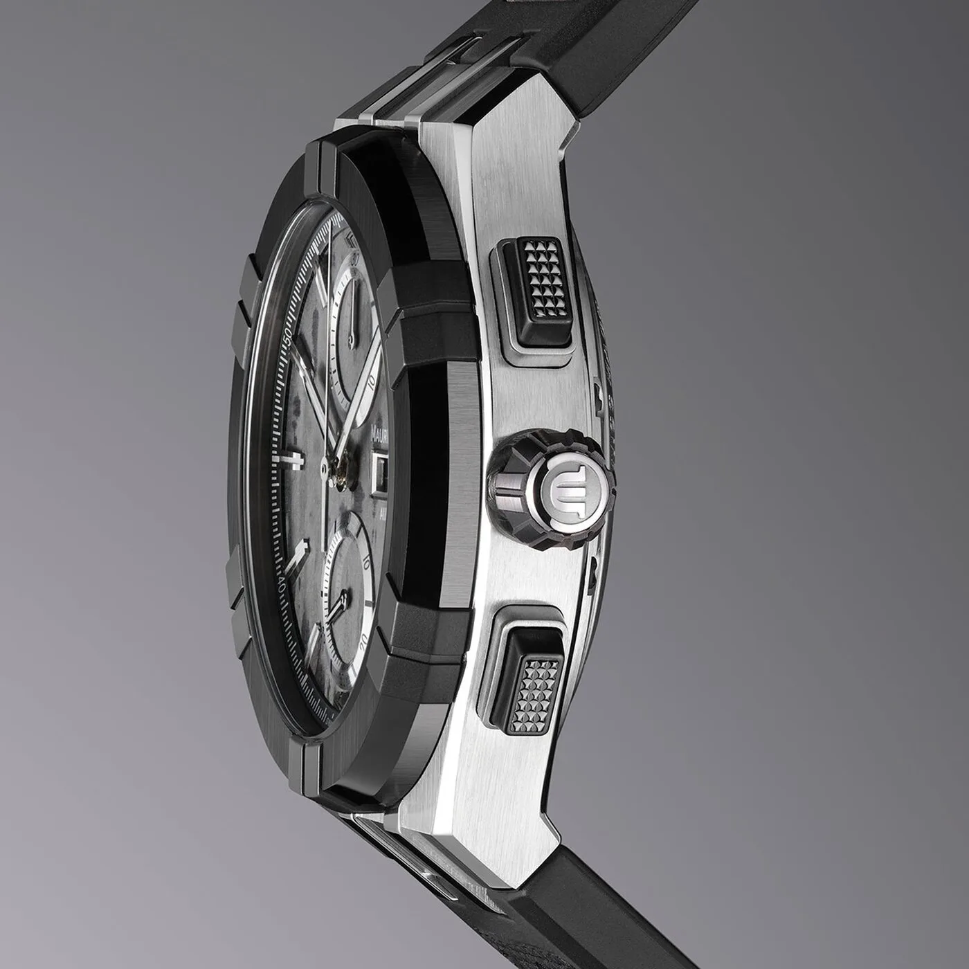 Maurice Lacroix Aikon-IC Carbon UD Chronograph 43 mm Automatik Kautschukarmband Herrenuhr AC6038-S1C34-330-3