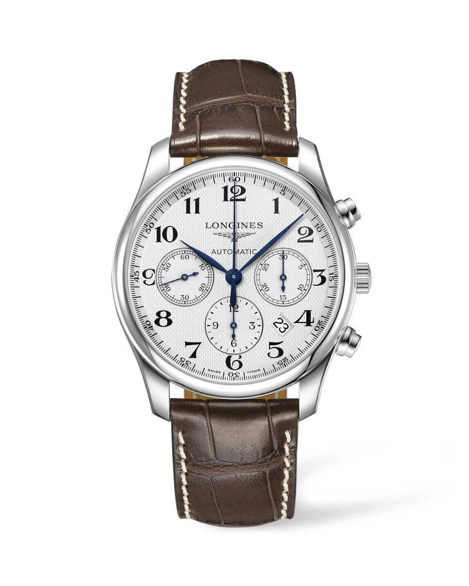 Longines Master Collection Chronograph Silber Lederband Herrenuhr L2.759.4.78.3