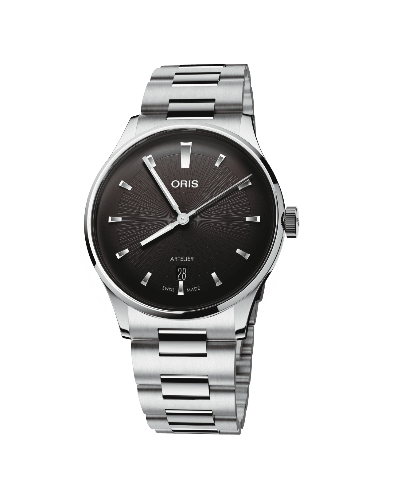 Oris Artelier Date 38mm Automatik Edelstahl Schwarz Herrenuhr 01 733 7810 4054-07 8 20 20