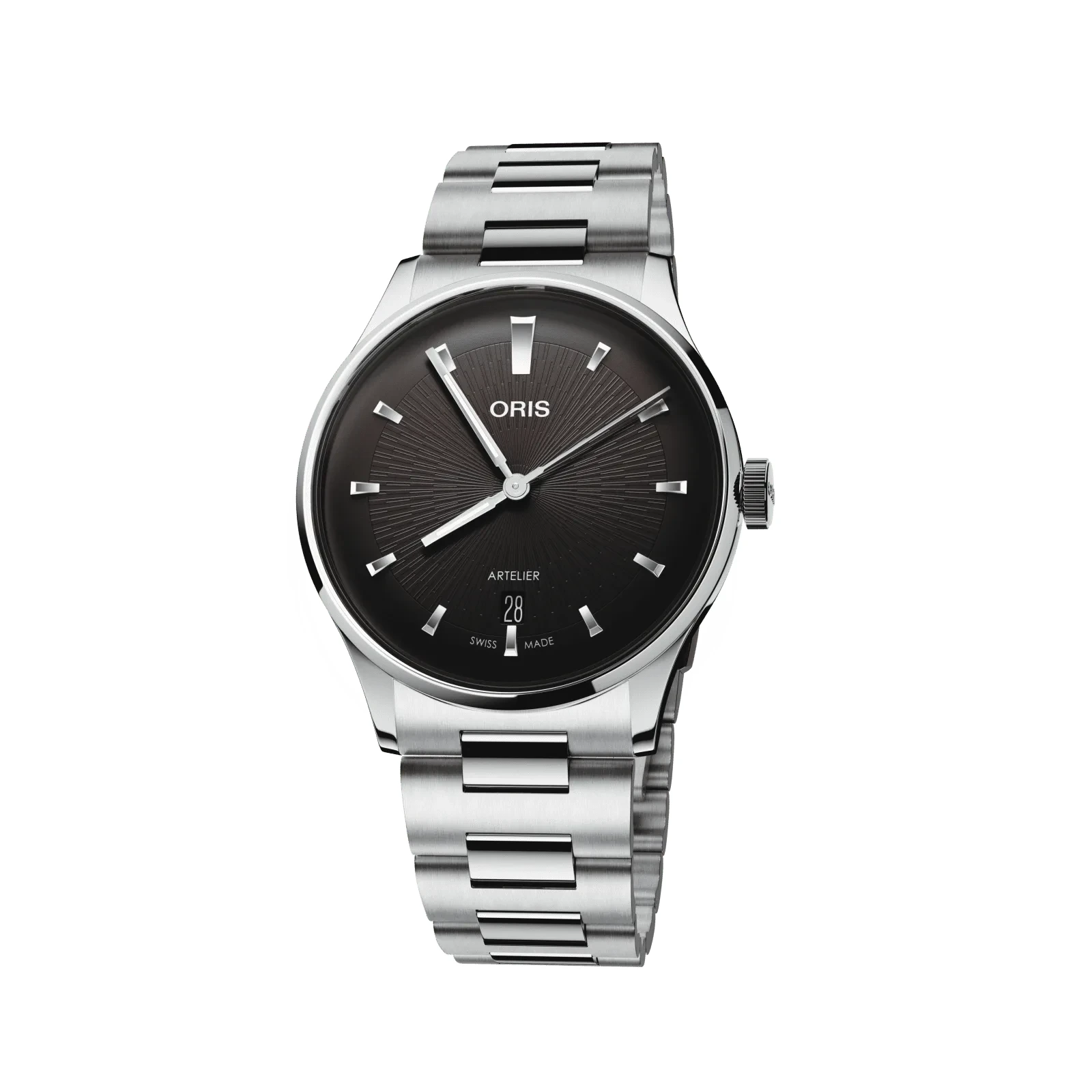 Oris Artelier Date 38mm Automatik Edelstahl Schwarz Herrenuhr 01 733 7810 4054-07 8 20 20