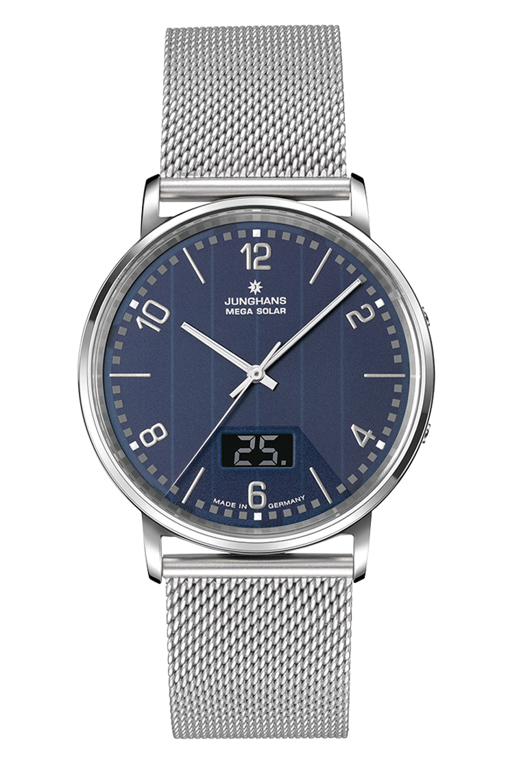 Junghans Milano Mega Solar Multifrequenz-Funk-Solarwerk Herrenuhr 56/4629.44