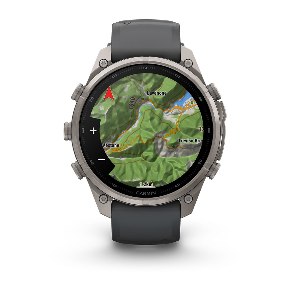 Garmin fēnix® 9 Pro inReach® - 47 mm AMOLED Sapphire Titan mit Silikon-Armband Graphit/Schwarz 010-04336-21