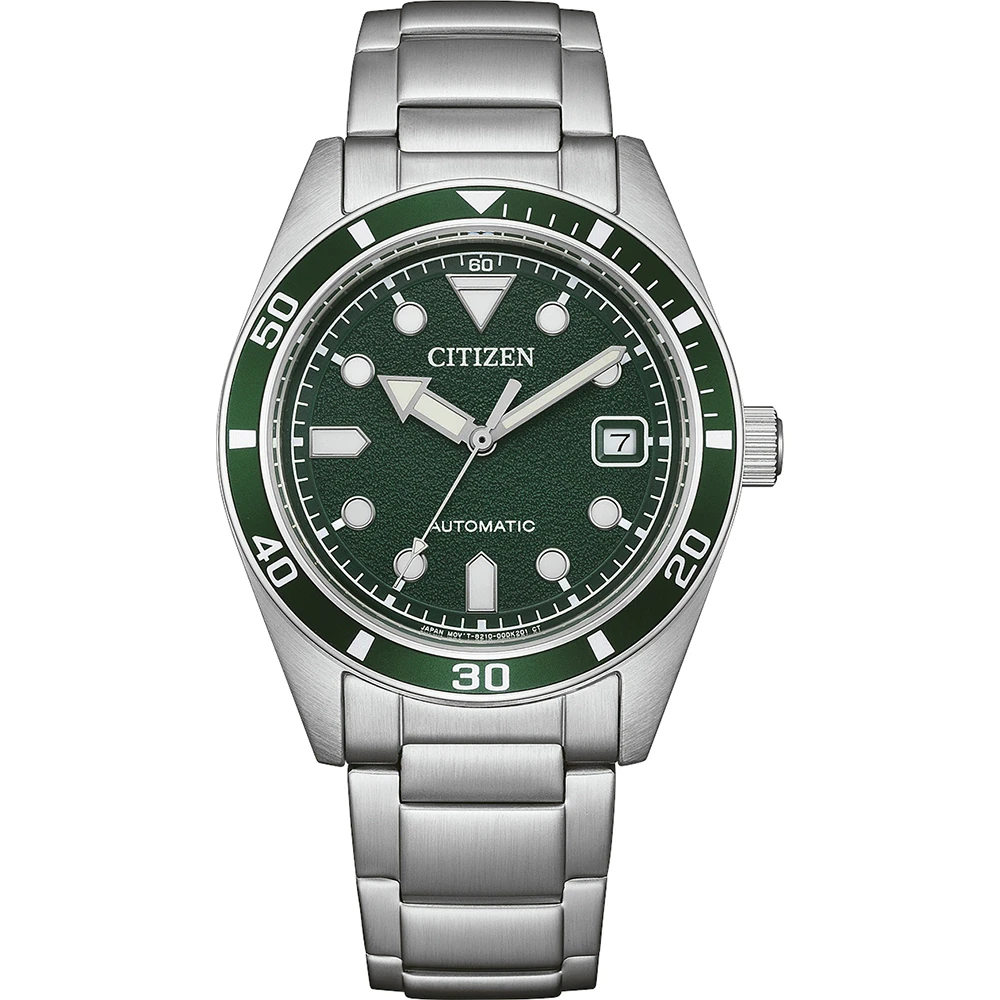 Citizen Automatik im Diver-Style, Edelstahl grün, 38.5mm Herrenuhr NJ0220-52X