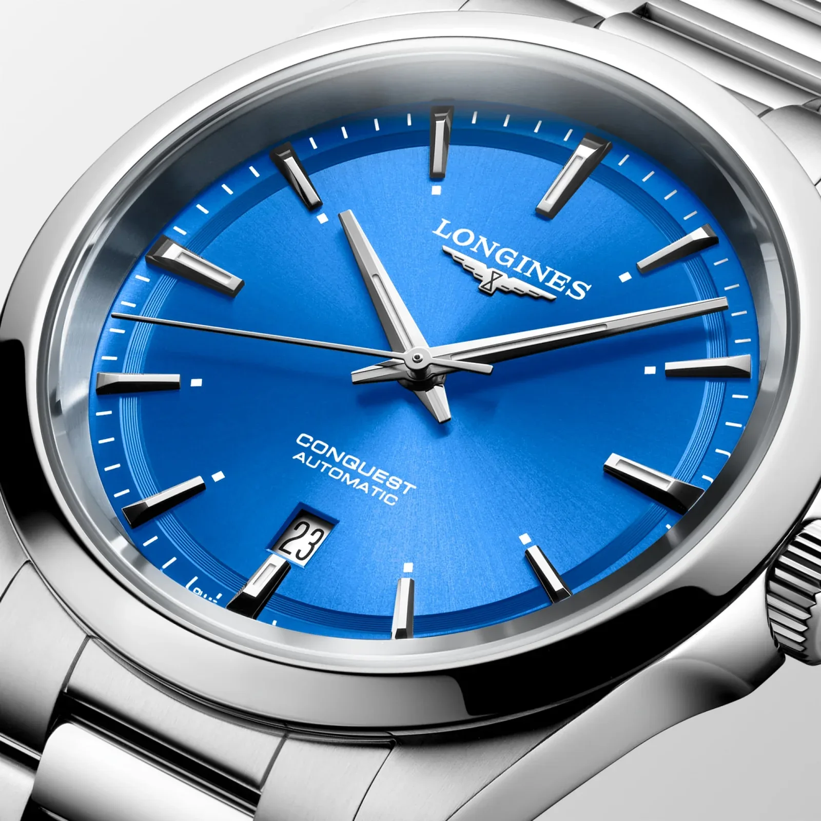 Longines Conquest Blau Edelstahlband 41 mm Herrenuhr L3.830.4.90.6