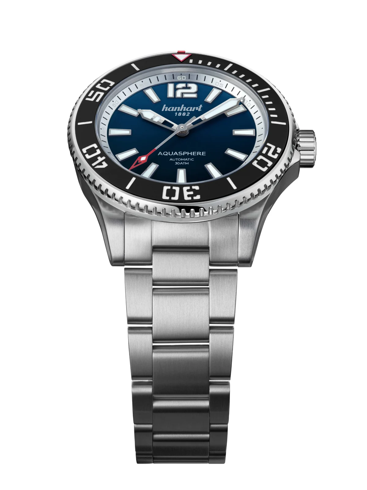 Hanhart AQUASPHERE Ocean Fade 42 mm Edelstahlband Silber Herrenuhr 777.271-6428