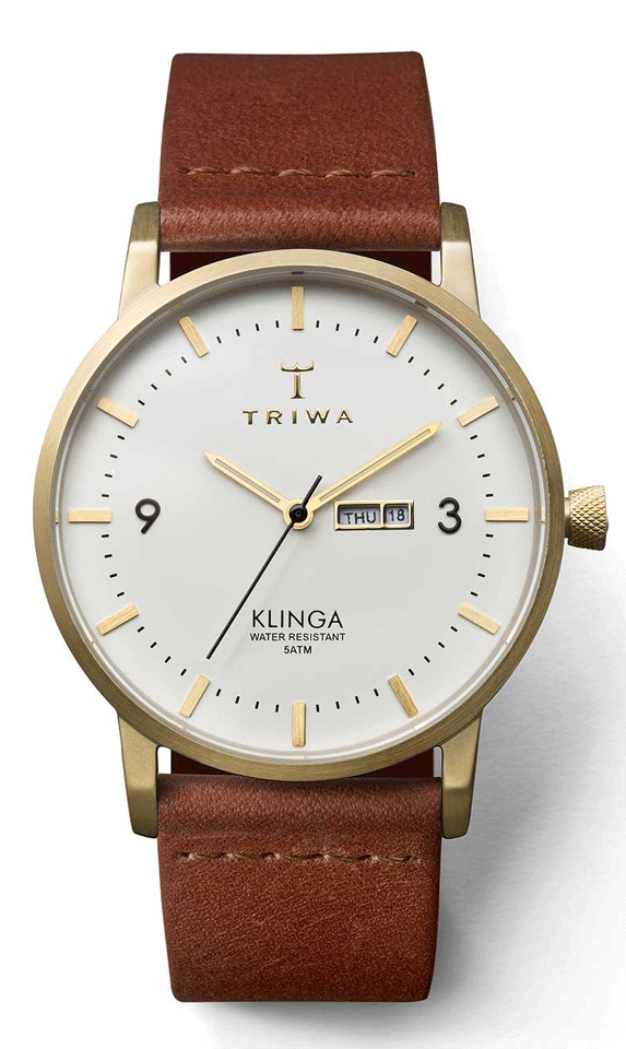 Pre-owned -  Triwa Unisexuhr Ivory Klinga Brown Classic TRKLST103CL010213
