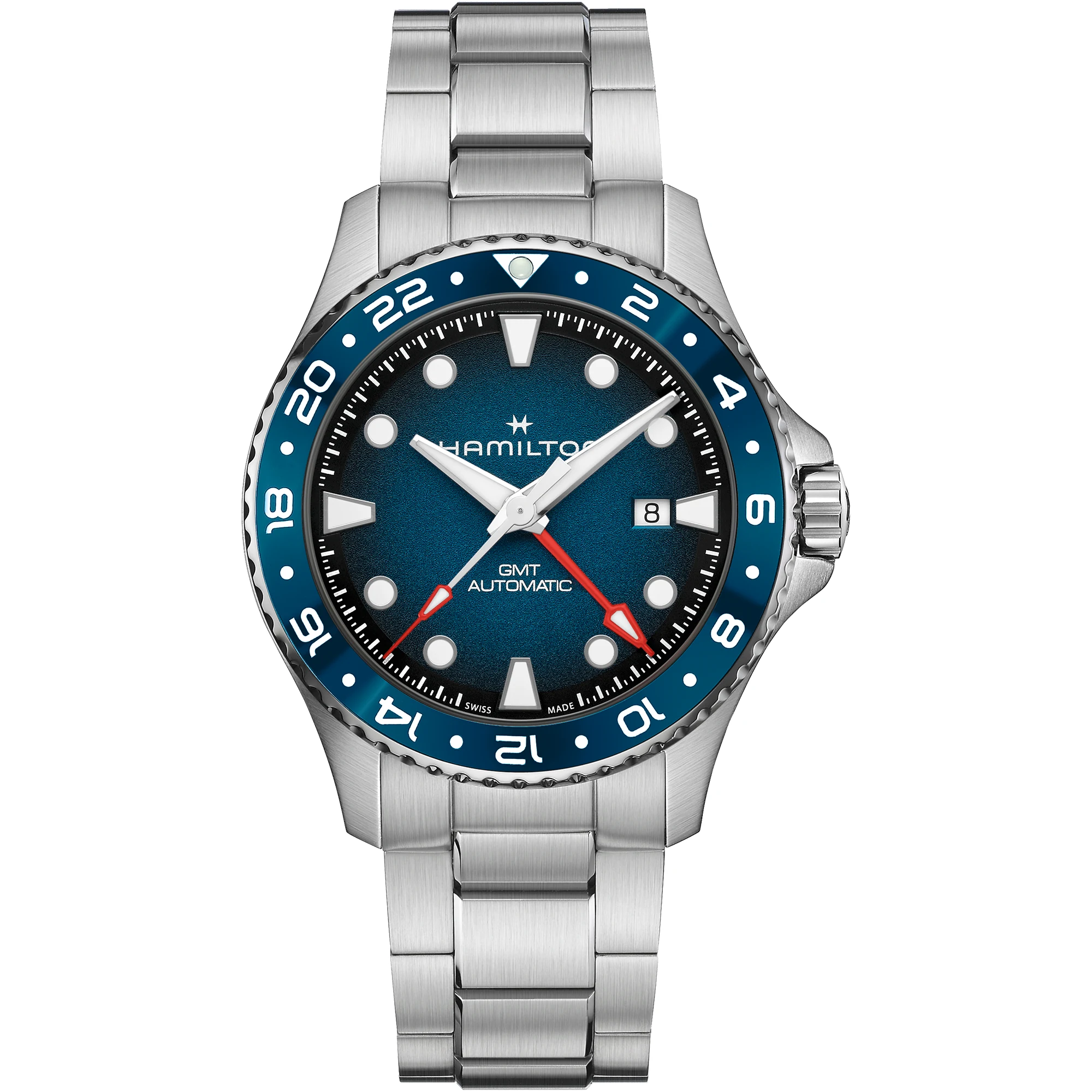 Hamilton KHAKI NAVY SCUBA AUTO GMT Blau 43 MM Herrenuhr H82535140