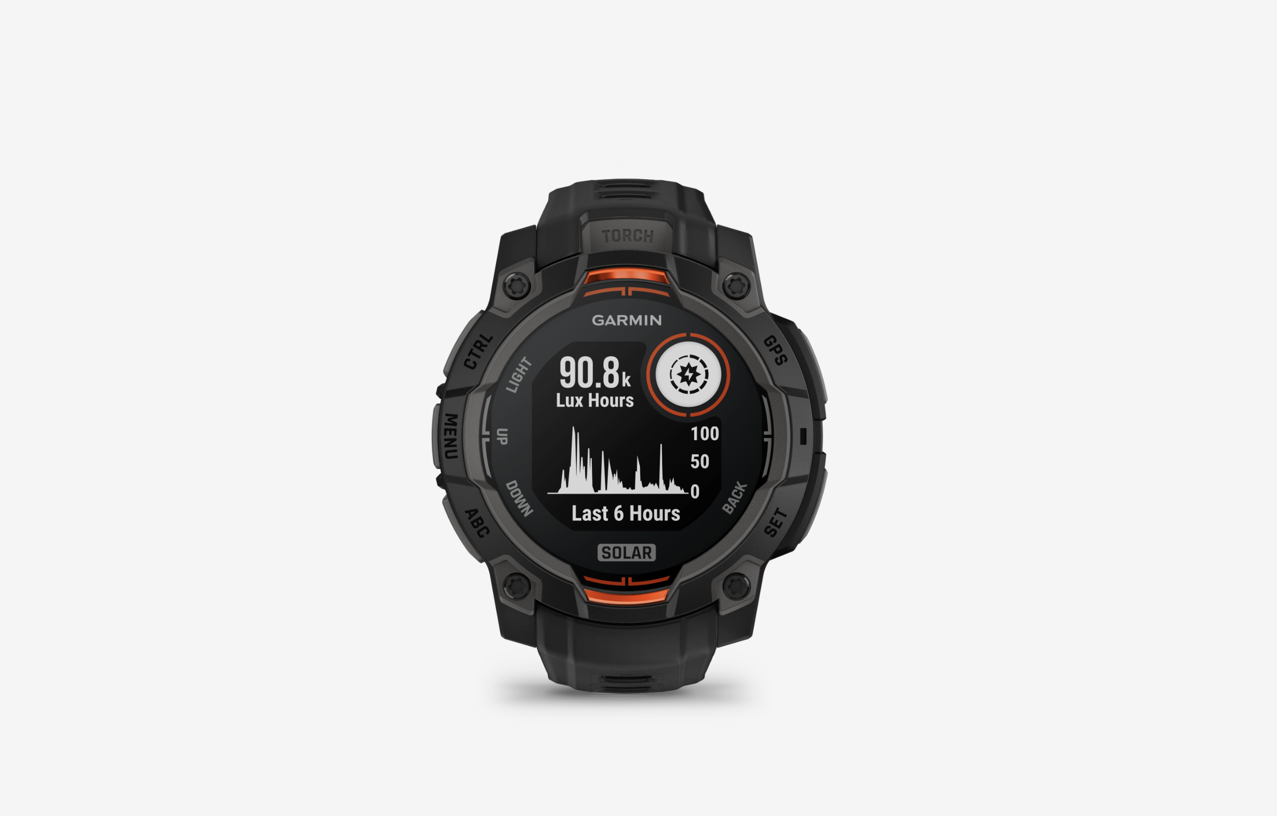  Garmin Instinct® 3 Solar 010-02934-00 - 45 mm Schwarz mit Silikon-Wechselarmband 22 mm Schwarz