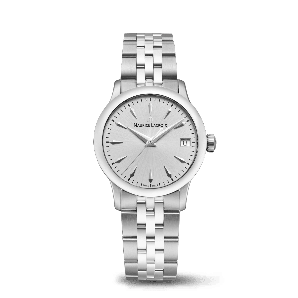Maurice Lacroix 1975 Quartz 33mm, Quarzwerk, Silber Damenuhr 751006-SS002-130-1
