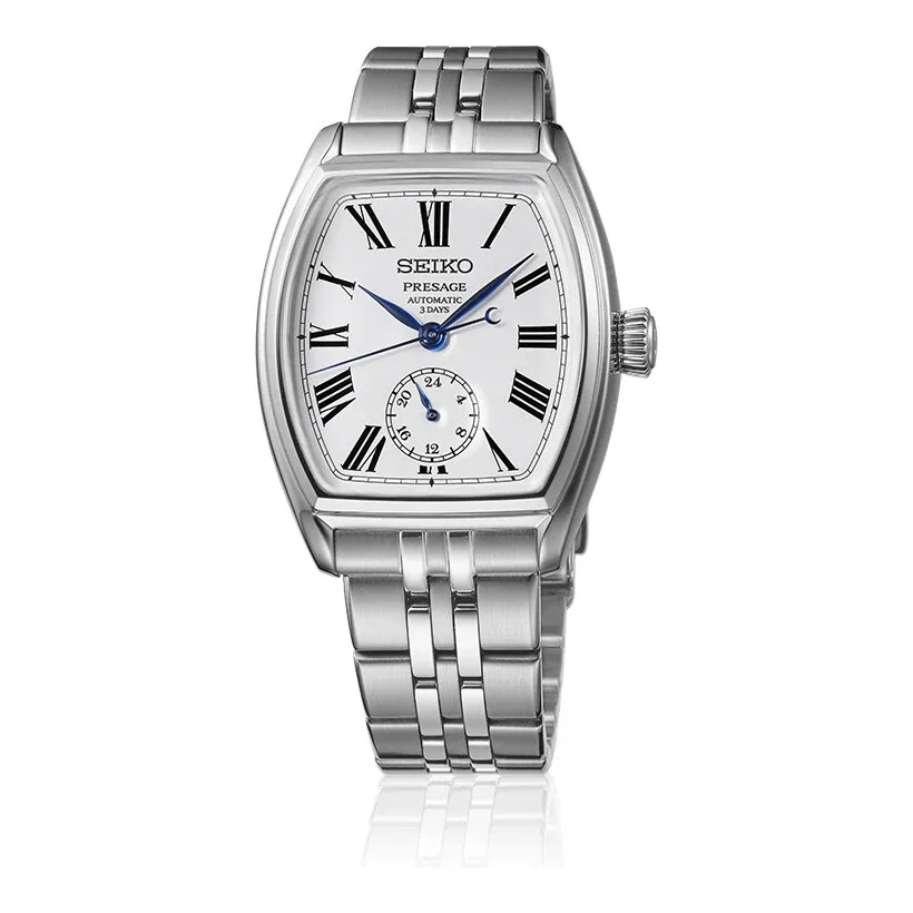 Seiko Presage Classic Series Automatik 36 mm Edelstahlband Weiß Herrenuhr SPB537J1