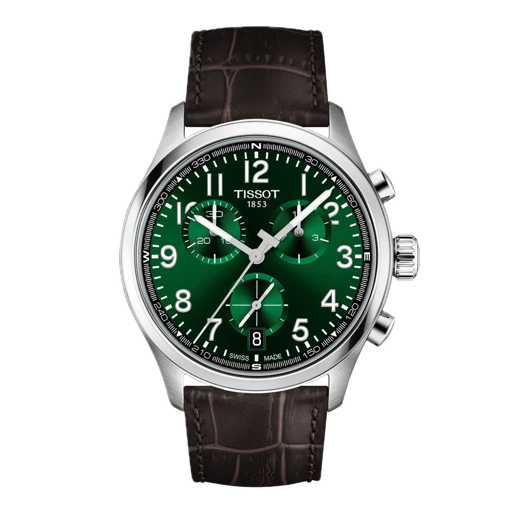Tissot Chrono L 42mm, Schweizer Quarzwerk, Edelstahlgehäuse, Lederband Herrenuhr T116.417.16.092.00