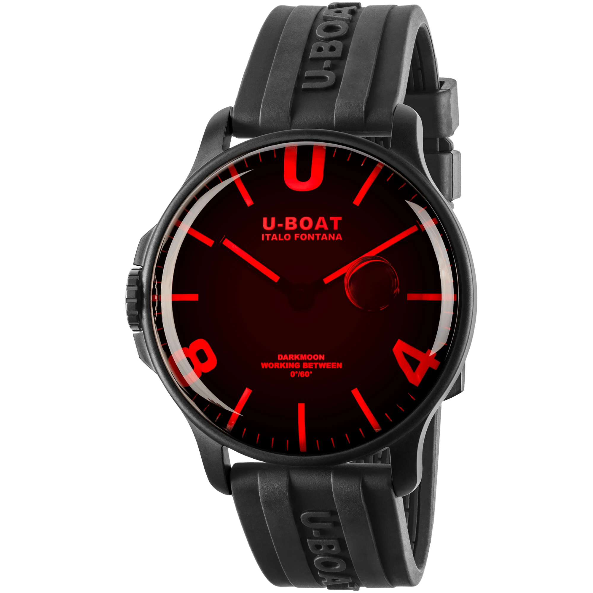 U-Boat Darkmoon 44mm Red Glass Herrenuhr 8466/B