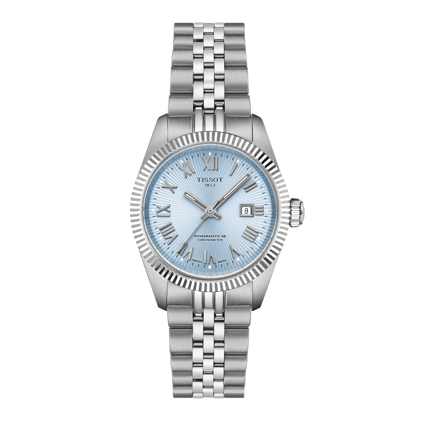 Tissot Ballade Powermatic 48 COSC 30mm Eisblau Damenuhr T156.208.11.353.00