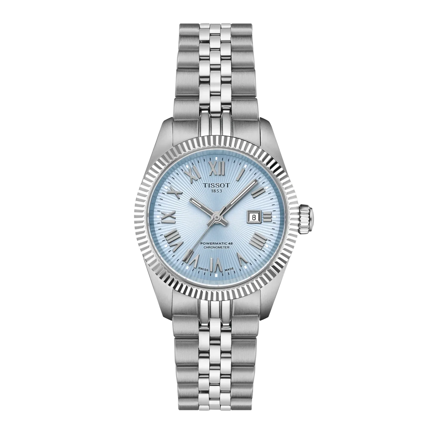 Tissot Ballade Powermatic 48 COSC 30mm Eisblau Damenuhr T156.208.11.353.00
