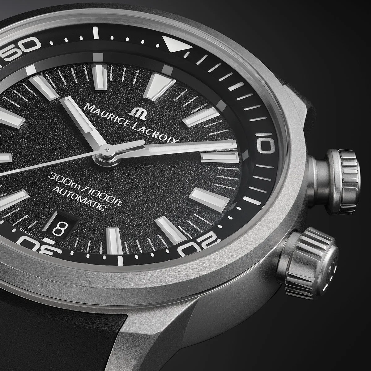 Maurice Lacroix Pontos S Diver Titan Limited Edition 42mm Automatik Kautschukband Herrenuhr PT6248-TT03L-330-2