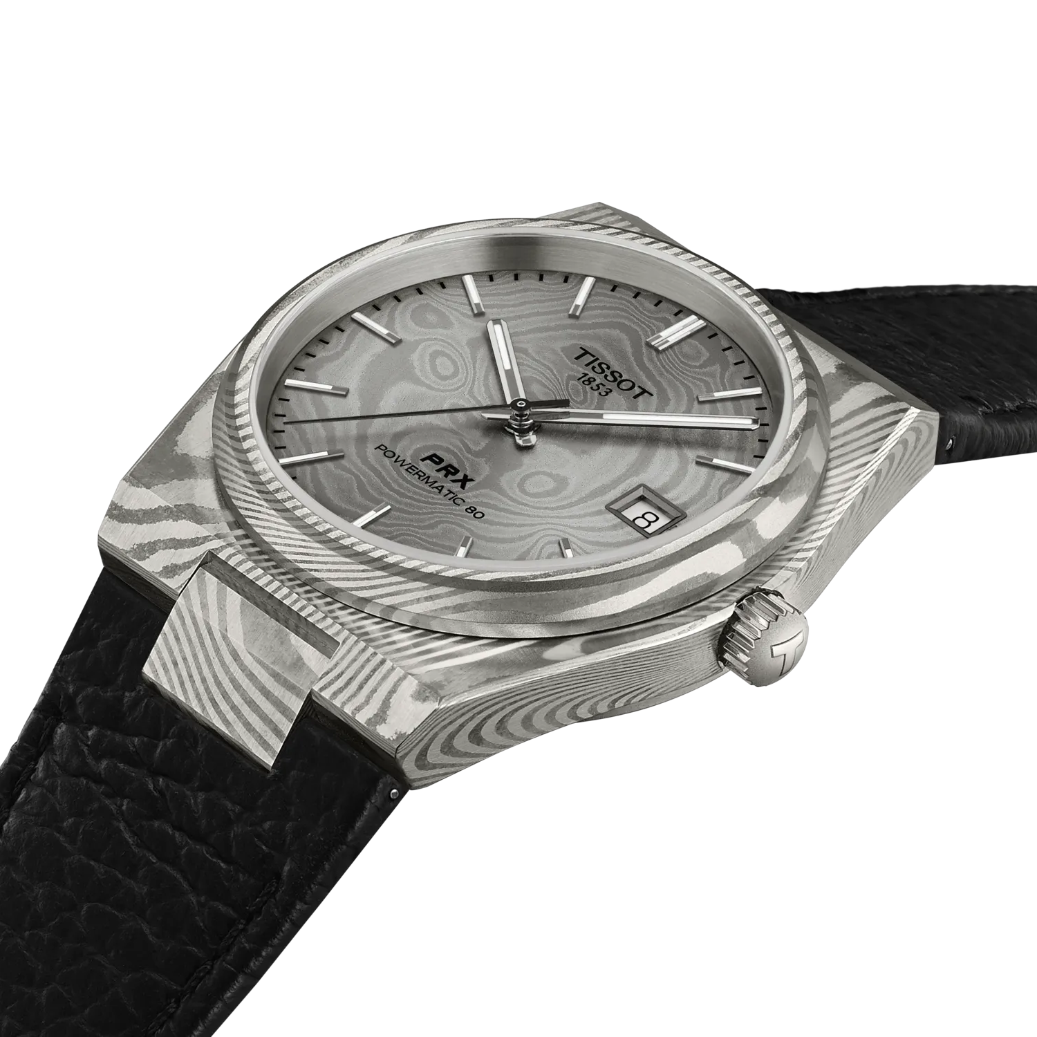 Tissot PRX 38mm DAMASZENERSTAHL Automatik Herrenuhr T137.807.96.081.00