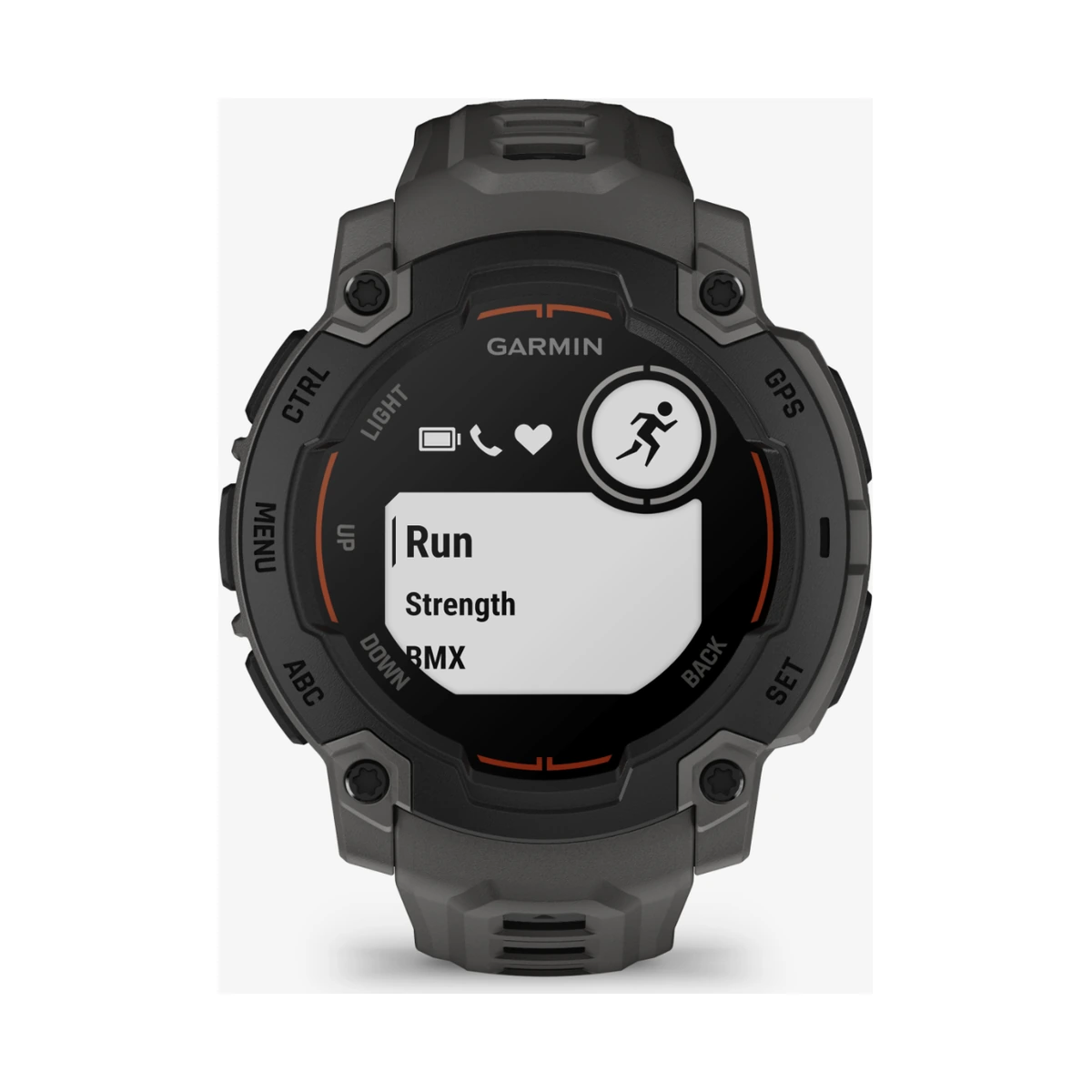 Garmin Instinct® E 010-02933-00 - 45 mm Kohle/Schwarz mit Silikon-Wechselarmband 22 mm Kohle