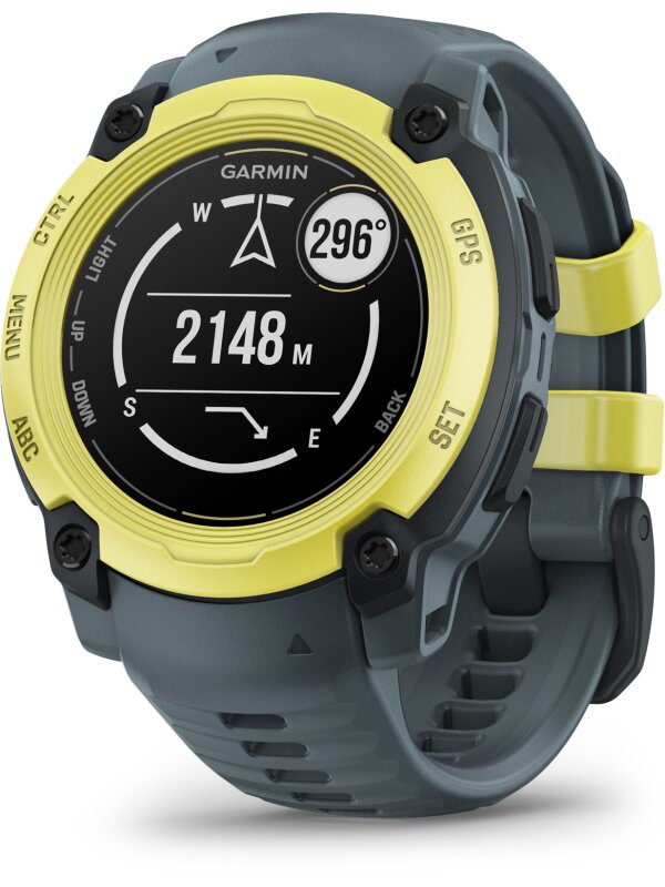  Garmin Instinct® E 010-02932-01 - 40 mm Twilight/Electric Lime mit Silikon-Wechselarmband 20 mm Twilight