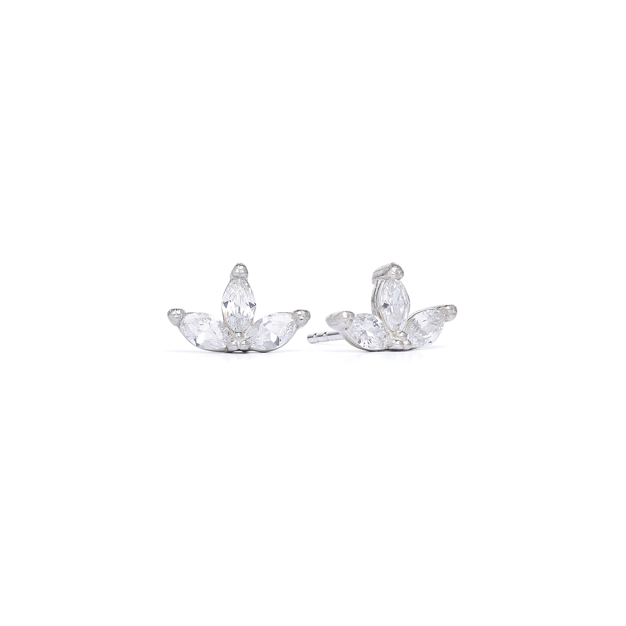 Bernd Wolf Stecker Navinetti Designlinie Leaves, Sterlingsilber 925,  12.5mm