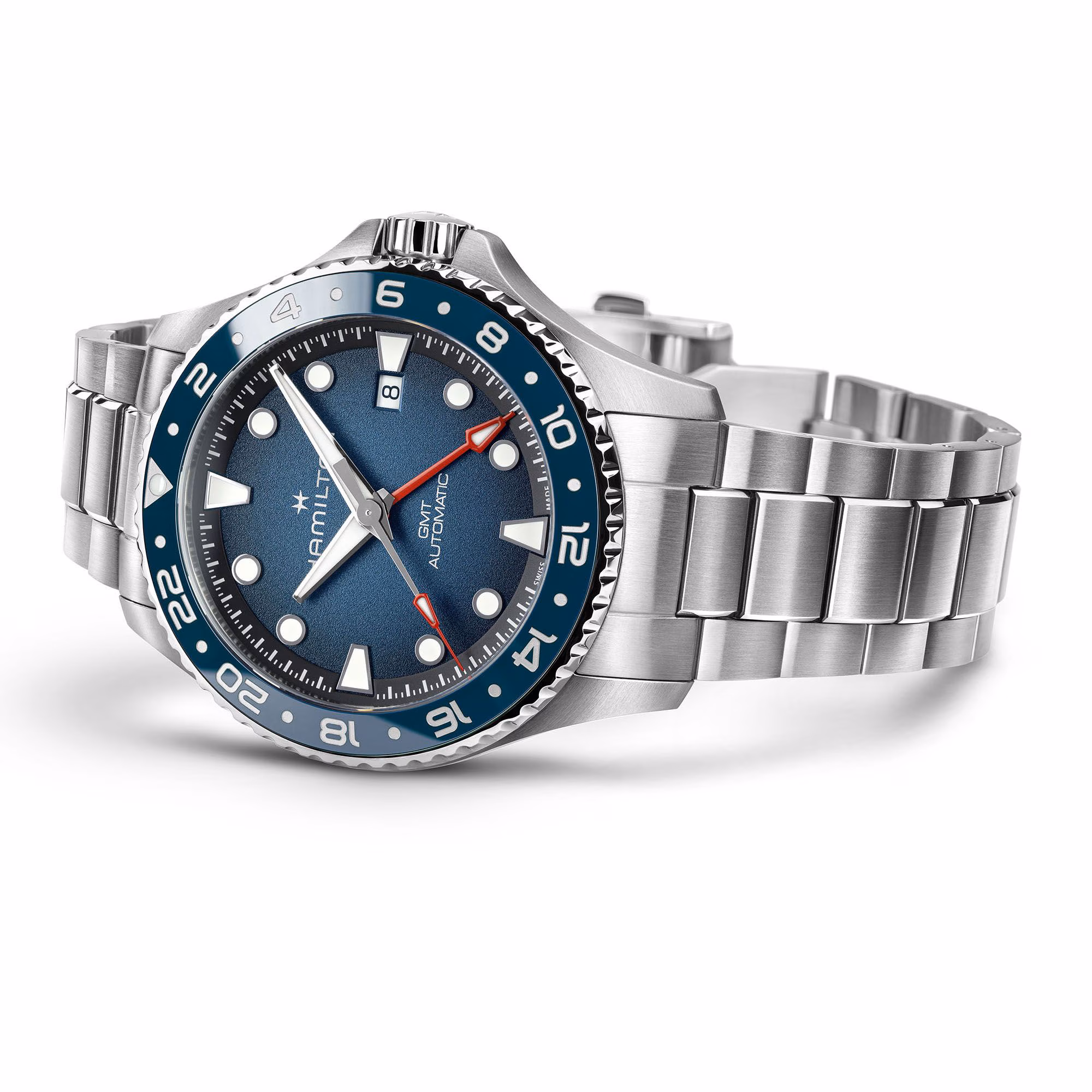 Hamilton KHAKI NAVY SCUBA AUTO GMT Blau 43 MM Herrenuhr H82535140