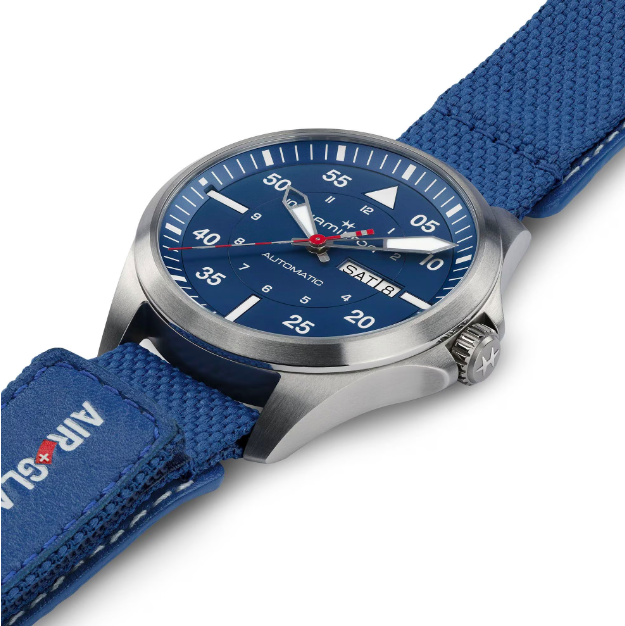 Hamilton Khaki Aviation Pilot Automatik - Air-Glaciers Edition Herrenuhr H64655941
