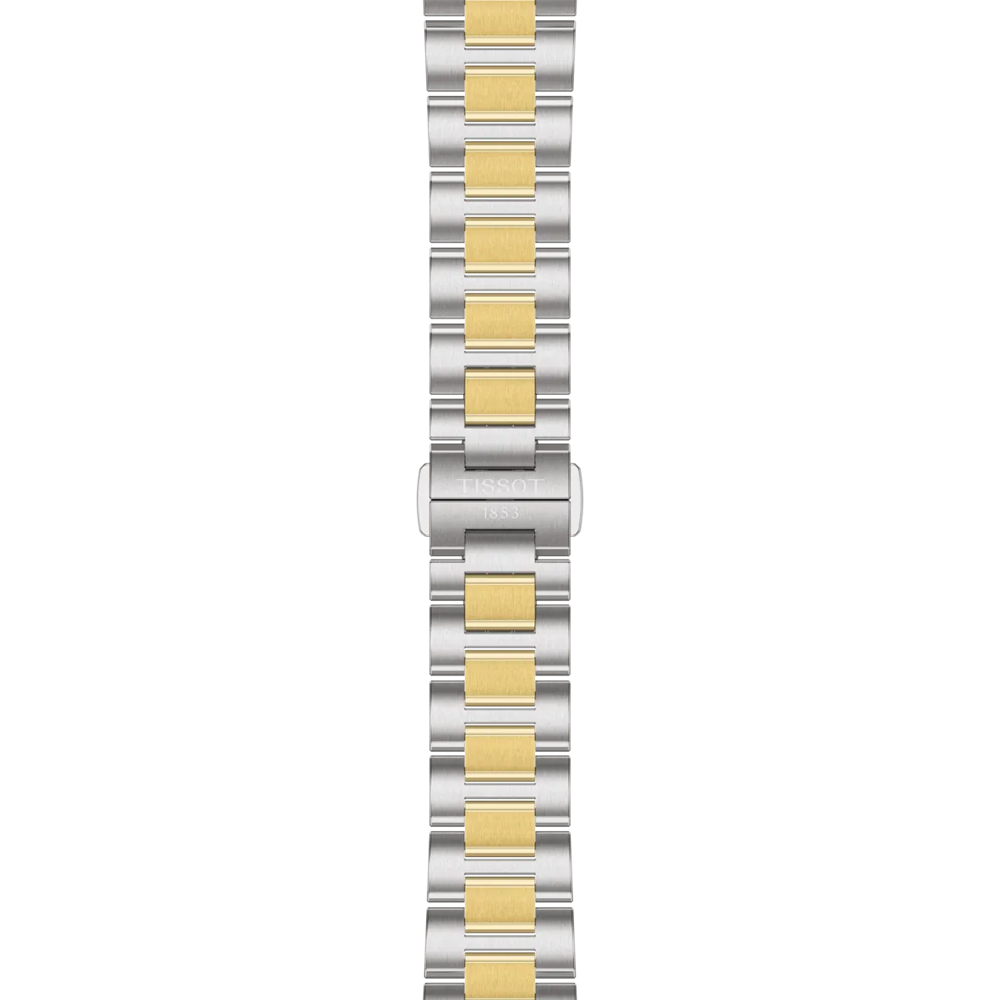 Tissot PRC 100 Solar 34mm, Bicolor, Edelstahlarmband Herrenuhr T151.822.22.031.00