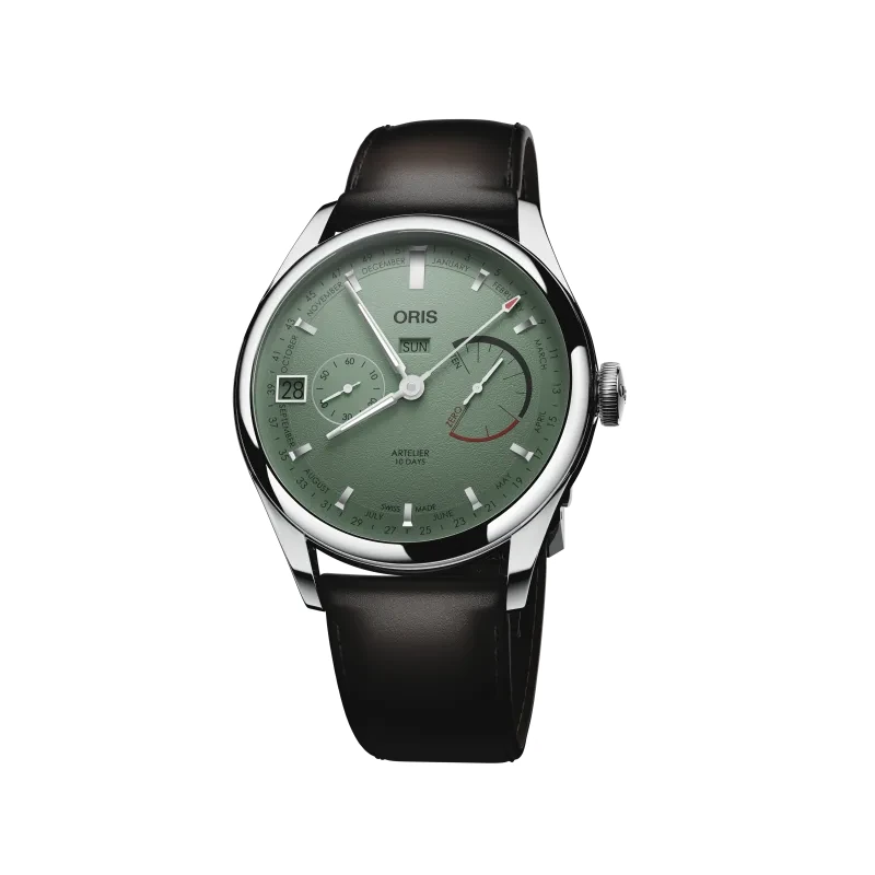 Oris Artelier Calibre 113 43mm Lederband Grün Herrenuhr 01 113 7806 4057-07 5 22 96FC