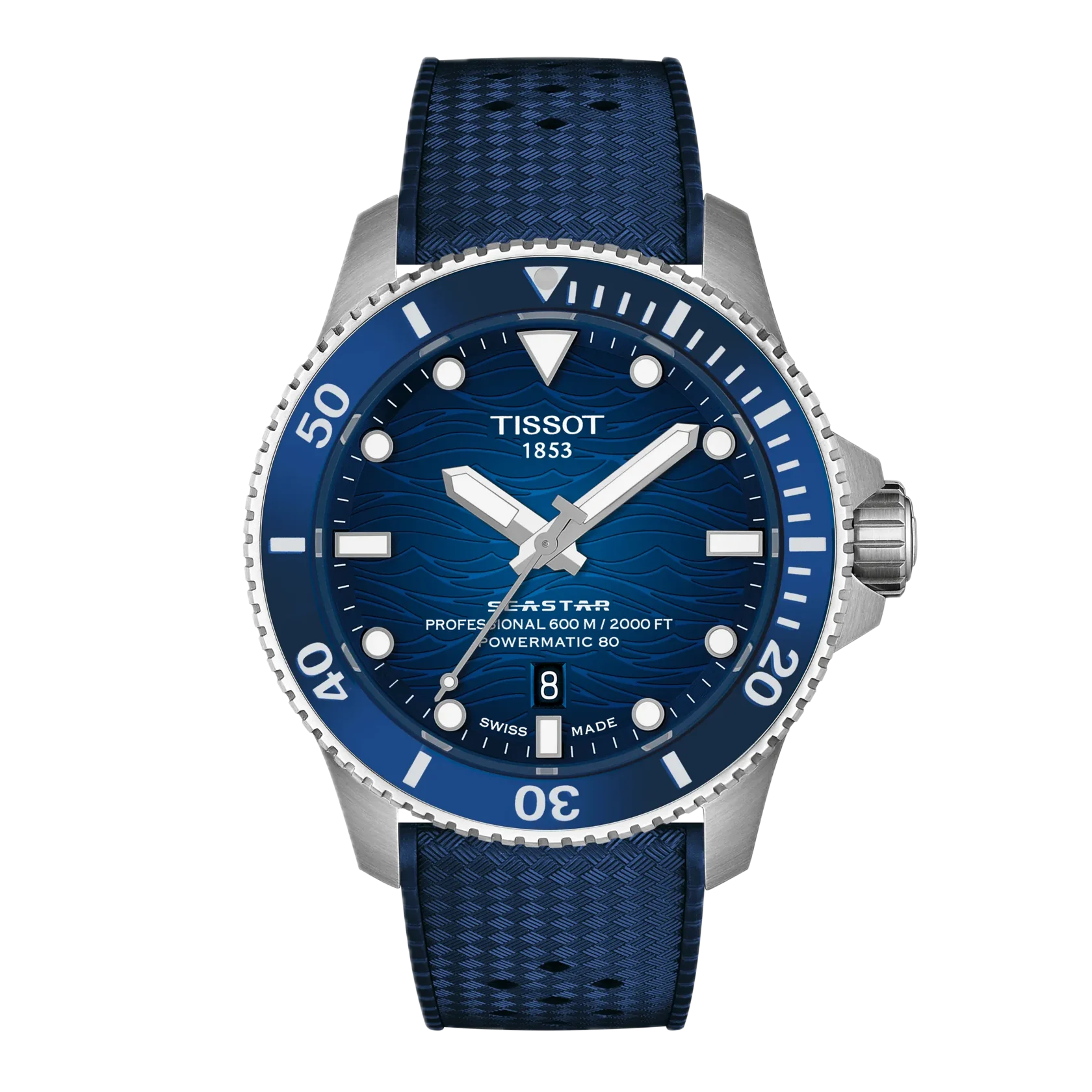 Tissot Seastar 2000 44mm, Automatikwerk, bis zu 80 Stunden Gangreserve, 30ATM Herrenuhr T120.907.17.041.00
