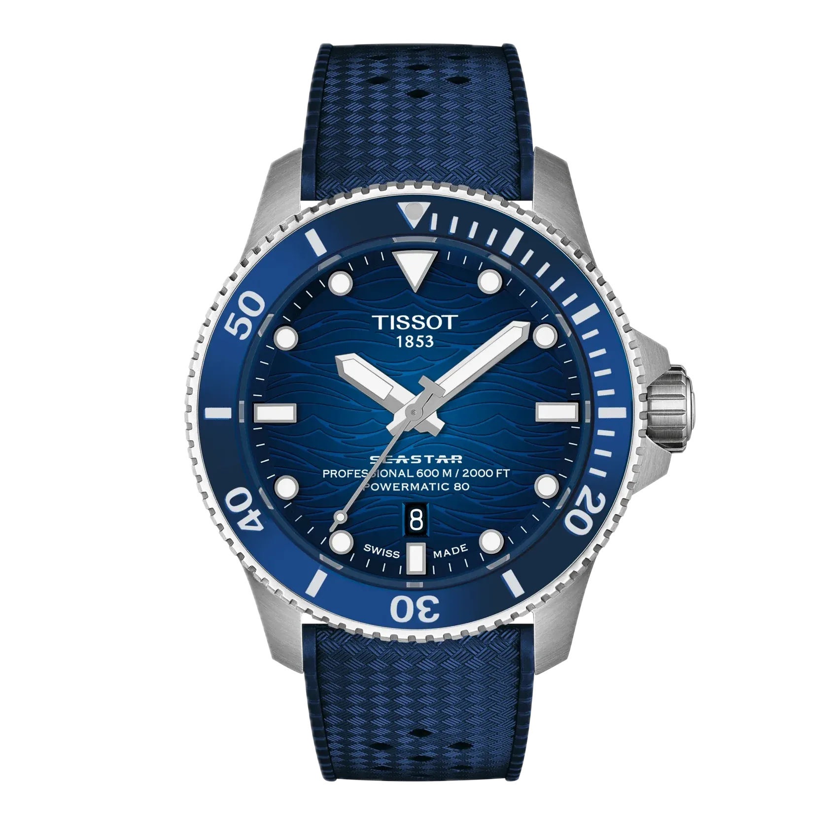 Tissot Seastar 2000 44mm, Automatikwerk, bis zu 80 Stunden Gangreserve, 60ATM Herrenuhr T120.907.17.041.00