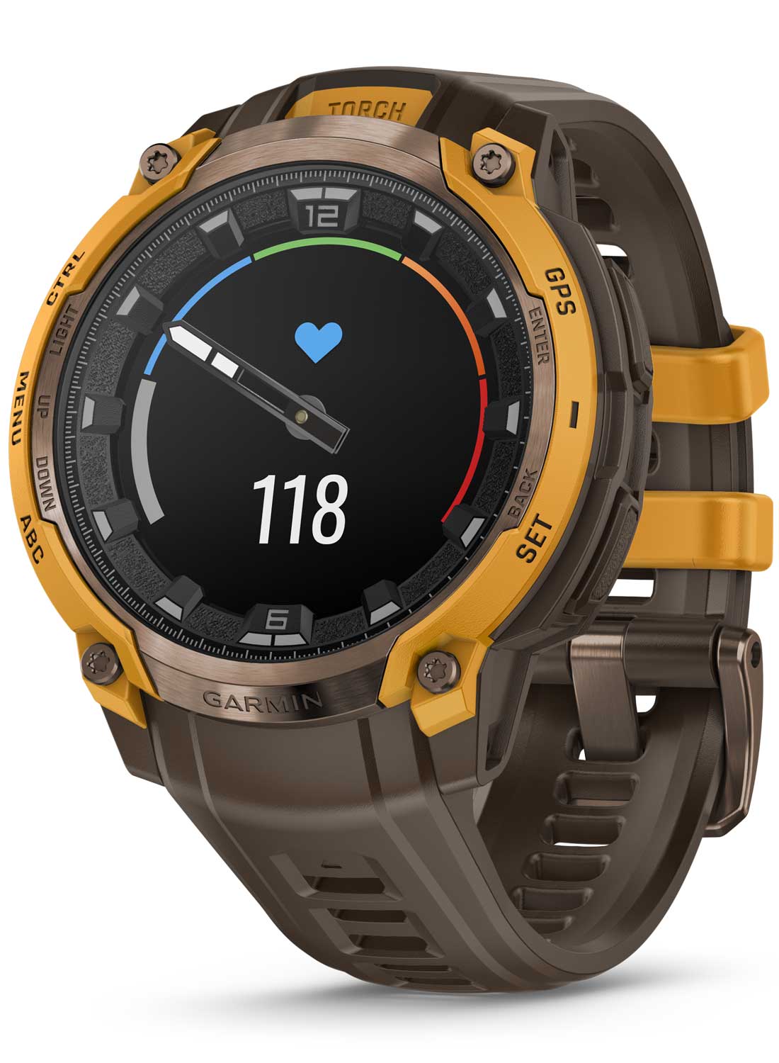 Garmin Instinct® Crossover AMOLED
Bronze/Sunburst Herrenuhr 010-03398-01