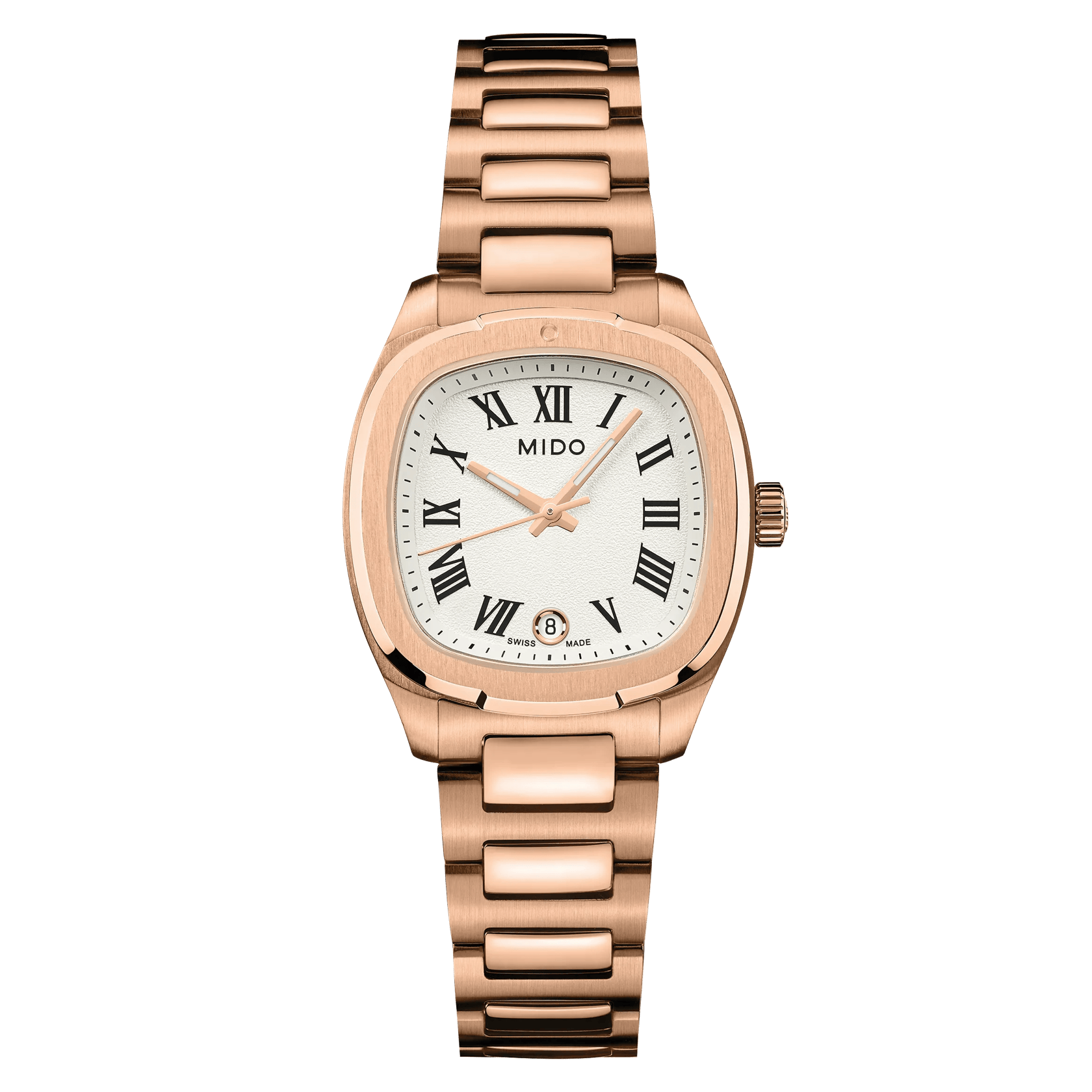 Mido Multifort TV 28 Quartz Roségold Elfenbein Damenuhr M049.110.33.263.00