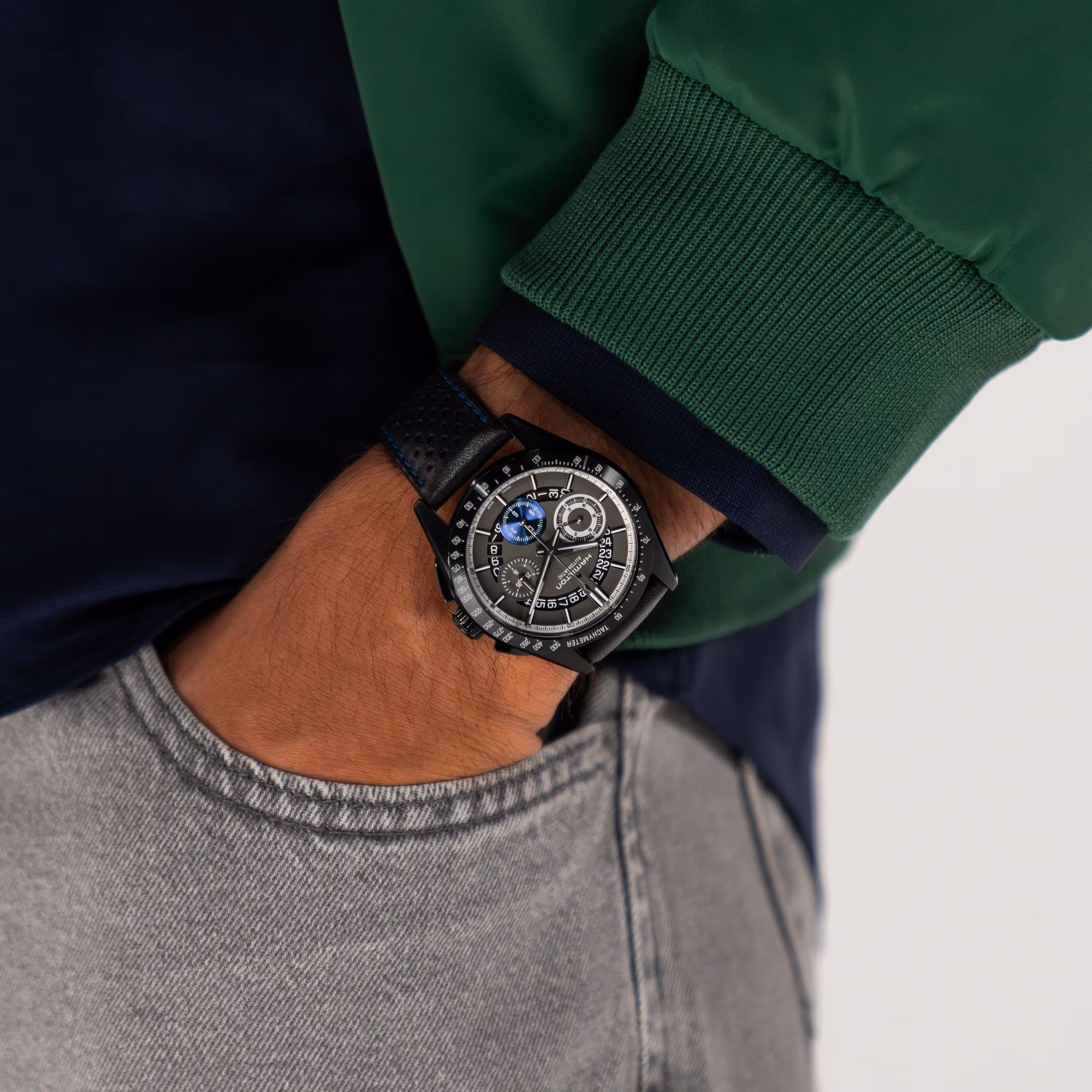 Hamilton Jazzmaster Performer Autochrono Automatik Herrenuhr H36646780 