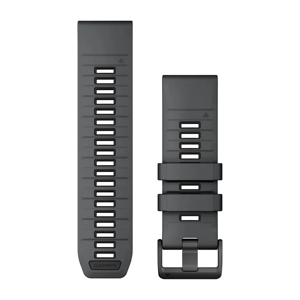Garmin Ersatzband Schnellwechsel-Armband Silikon Schiefergrau/Schwarz (26 mm) 010-13393-11