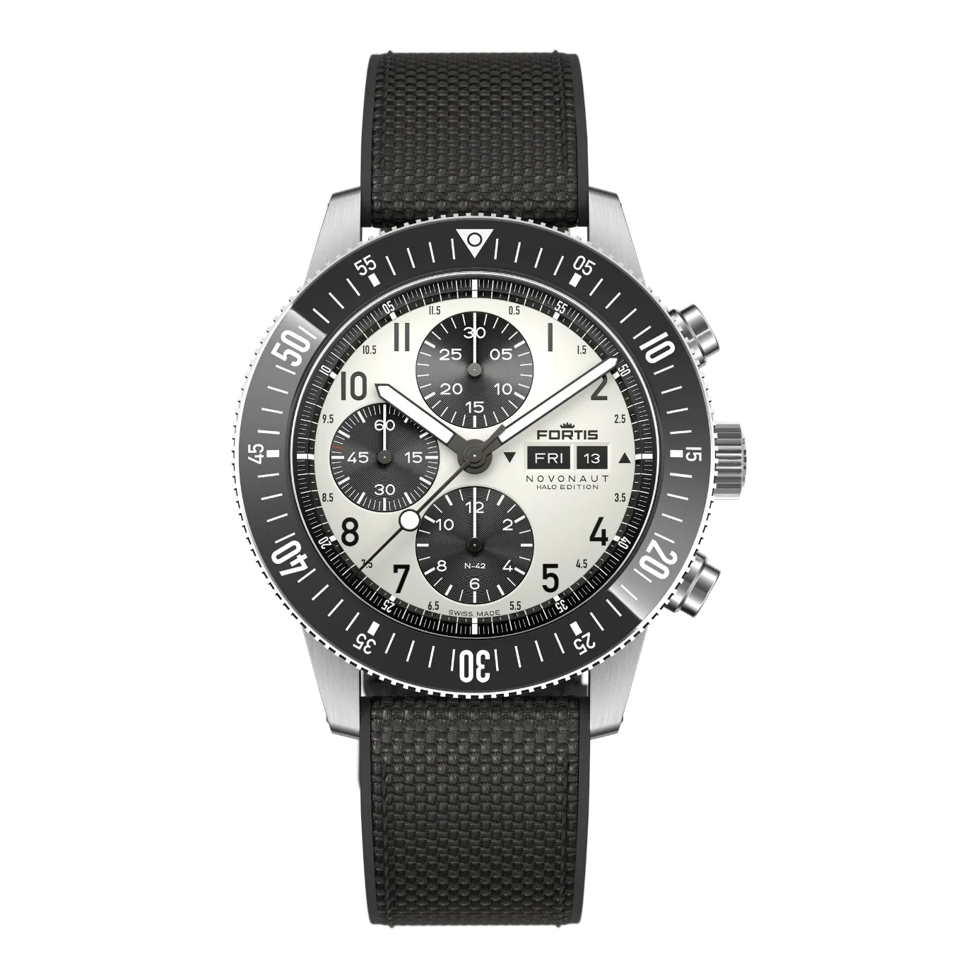 Fortis NOVONAUT N-42 TR Halo Black Herrenuhr F2040021