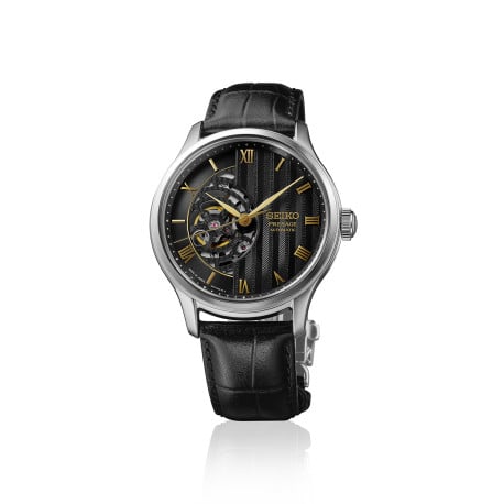 Seiko Presage Japanese Garden Skeleton Automatik Herrenuhr HCB008J1 Edelstahl Lederband schwarz