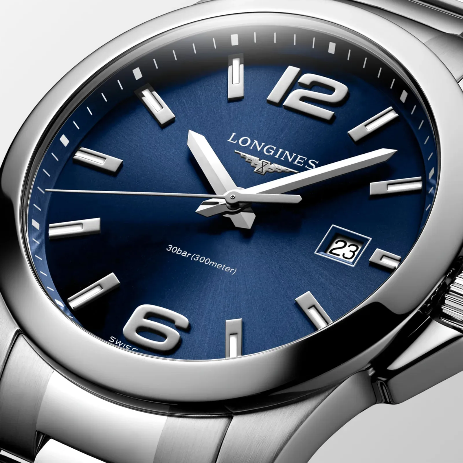 Longines Conquest Blau Edelstahlband 41 mm Herrenuhr L3.759.4.96.6
