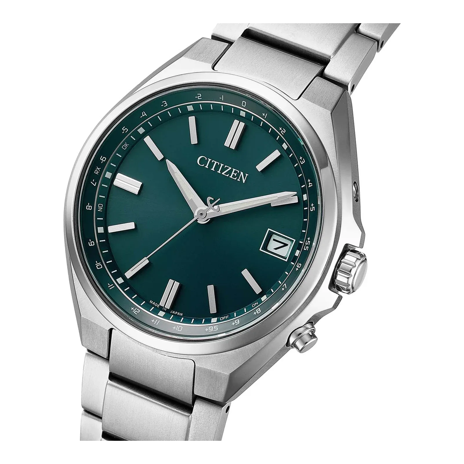 Citizen Eco-Drive Funk Super Titanium grün Herrenuhr CB1160-55W