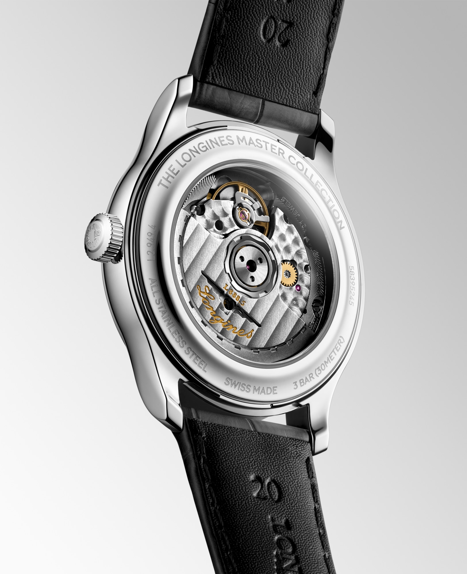 Longines Master Collection Herrenuhr Hellblau Lederband 39mm L2.949.4.99.2