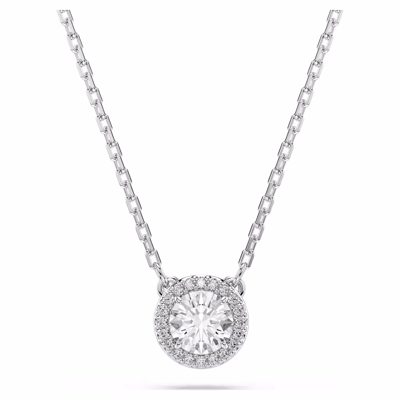 Swarovski  Una Angelic Anhänger Rundschliff, Pavé, Weiß, Rhodiniert