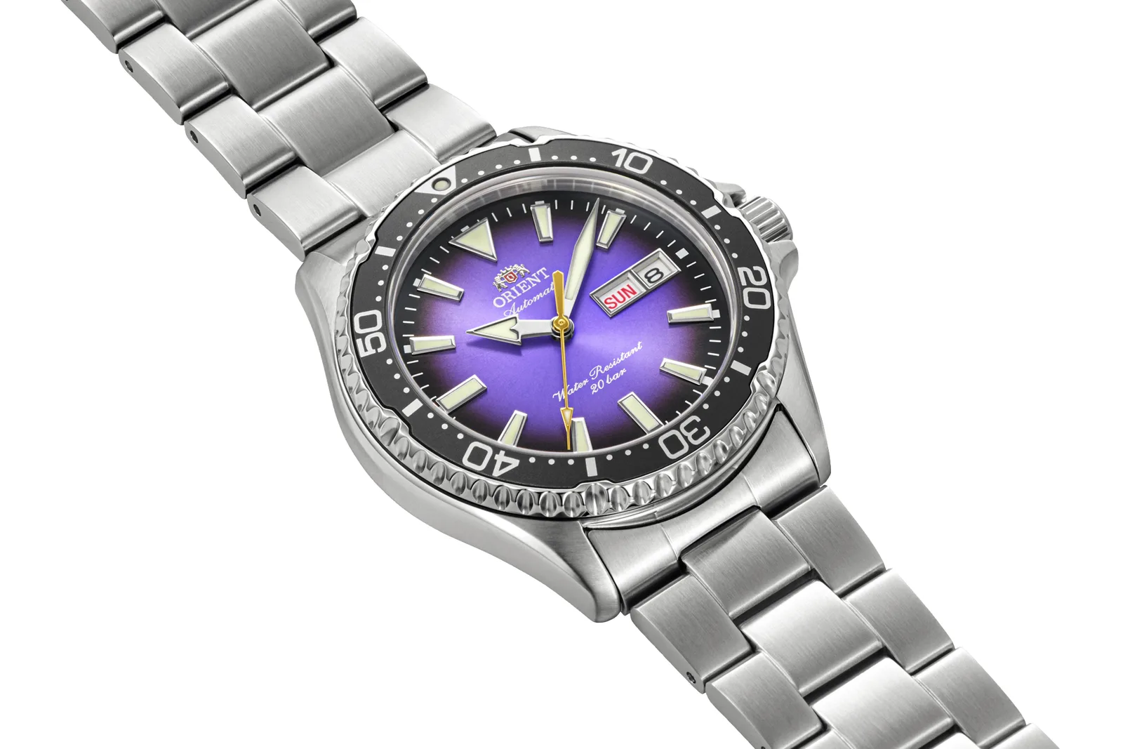 Orient Mako Automatik 41,8 mm Lila Herrenuhr RA-AA0827V39B