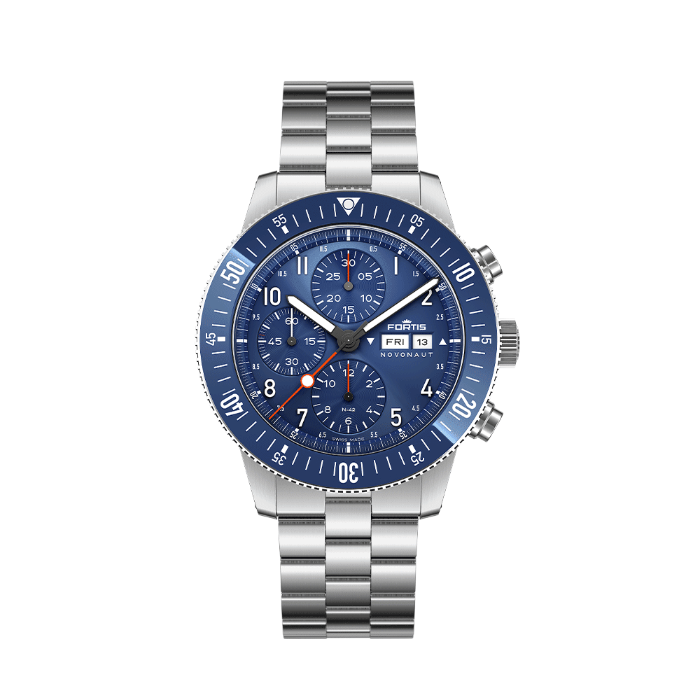 Fortis NOVONAUT N-42 Cobalt Blue Herrenuhr F2040012