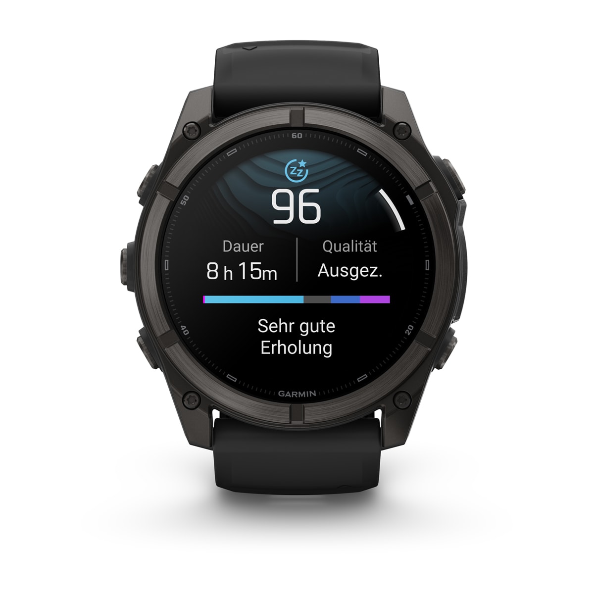 Garmin fēnix® 9 - 51 mm AMOLED Sapphire Schwarz/Carbongrau DLC Titan mit Silikon-Armband Schwarz 010-04763-11