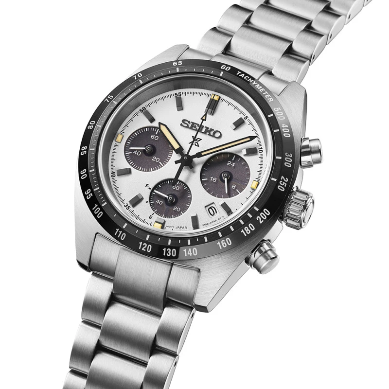 Seiko Prospex Speedtimer Solar Chronograph, Weiß Herrenuhr SSC961P1
