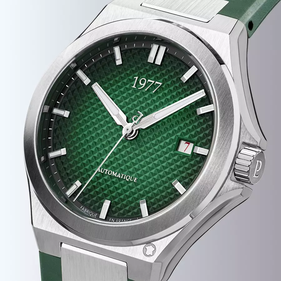 1977 ARSENE Automatique, 41 MM, Cadran Vert, Bracelet Caoutchouc FKM Vert Herrenuhr 1977P02177