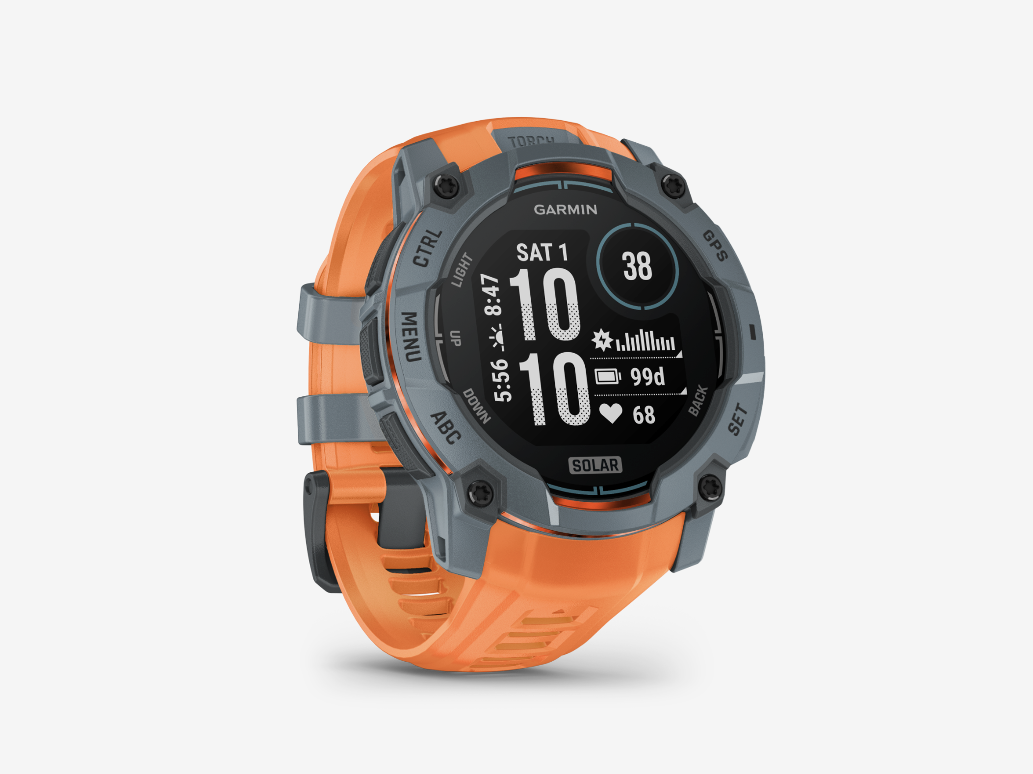  Garmin Instinct® 3 Solar 010-02935-01 - 50 mm Twilight mit Silikon-Wechselarmband 26 mm Solstice