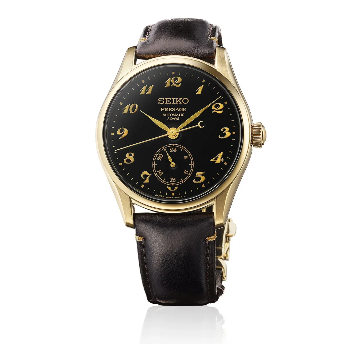 Seiko Presage Classic Series Automatik 40 mm Lederband Schwarz Herrenuhr HCC006J1