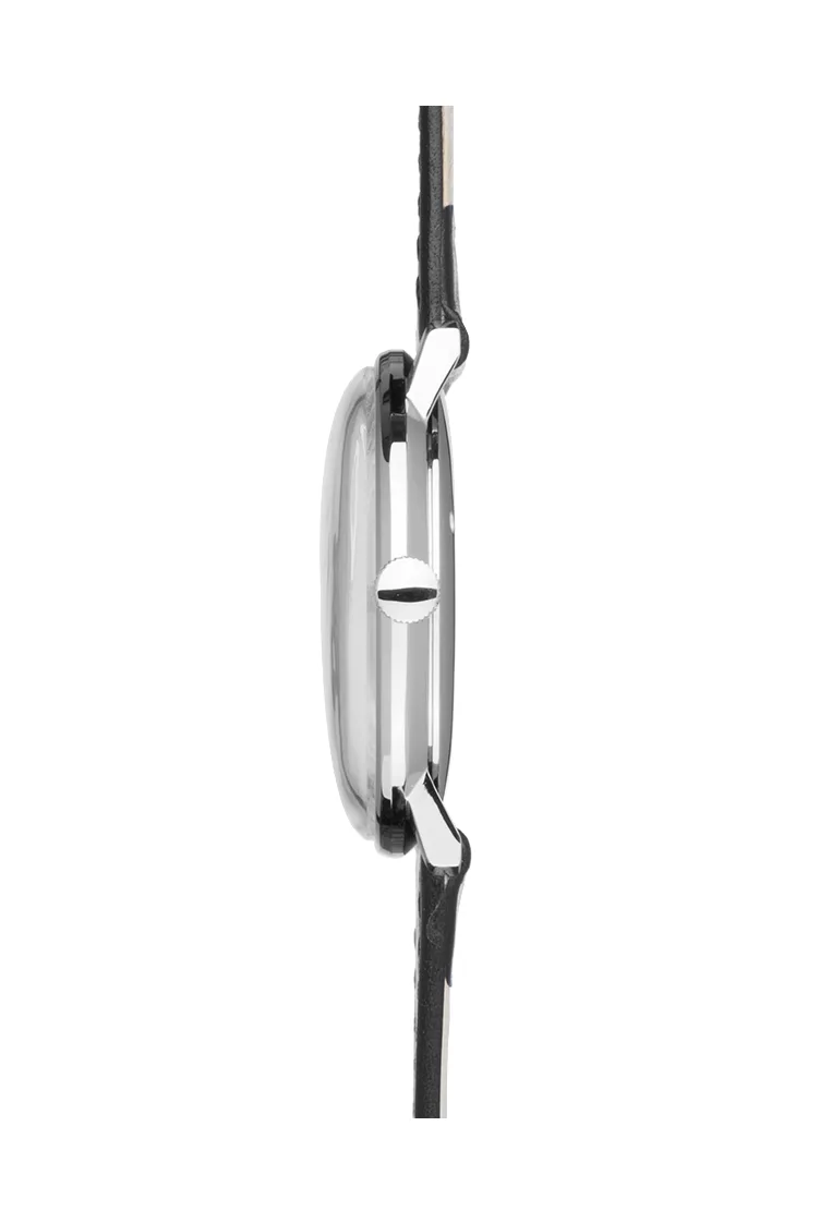 Junghans max bill Handaufzug 34mm Lederband Herrenuhr 27/3700.02