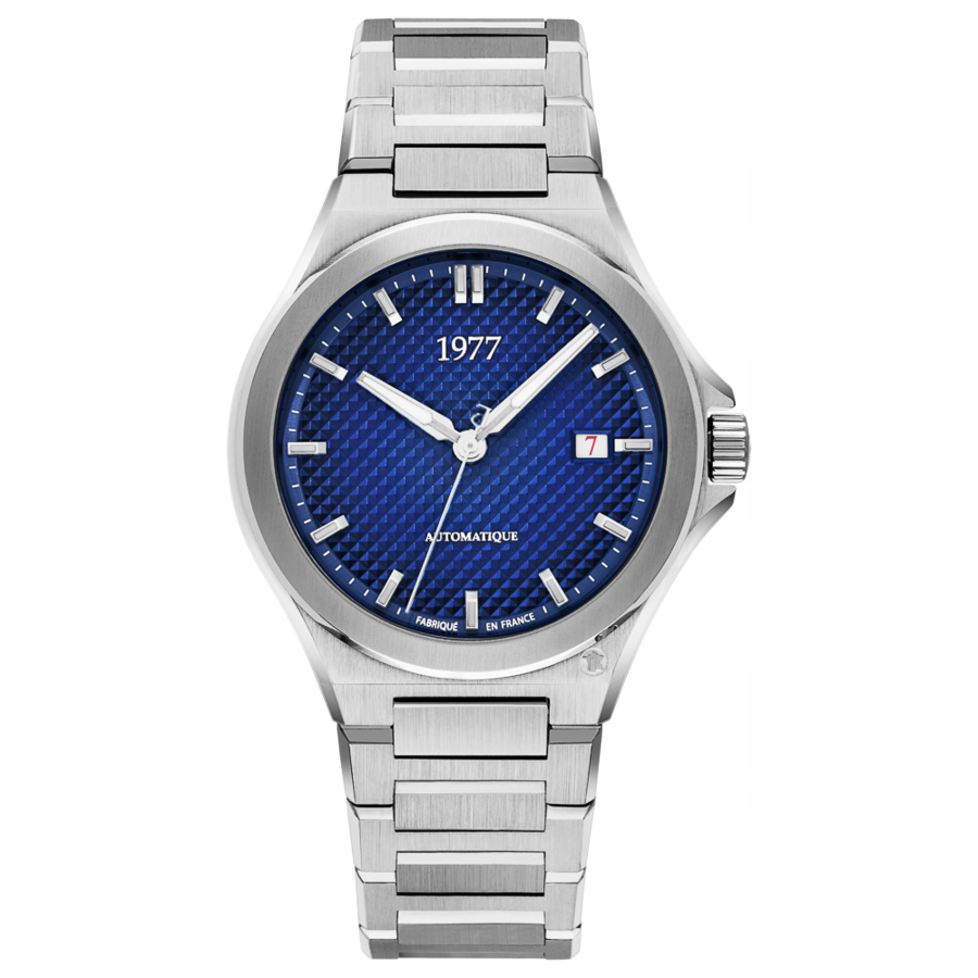 1977 ARSENE Automatik, 41 mm, Zifferblatt Blau, Edelstahlband 904L, Herrenuhr 1977P02161